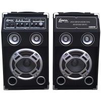 Caixa Dupla Amplificadora Lenoxx Sound CA-320, 130W RMS, Entradas Microfone, USB, SD e Auxiliar Bivolt